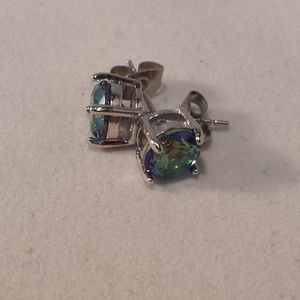 Jewelry - 18k WGF Blue Mystic Topaz Zircon Earrings 1.28tcw Jewelry - 18k WGF Blue Mystic Topaz Zircon Earrings 1.28tcw